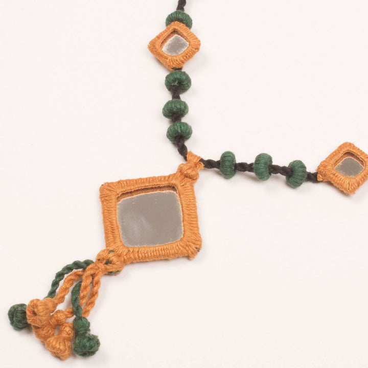 Handcrafted Mirror Work Single Line Necklace 10054938