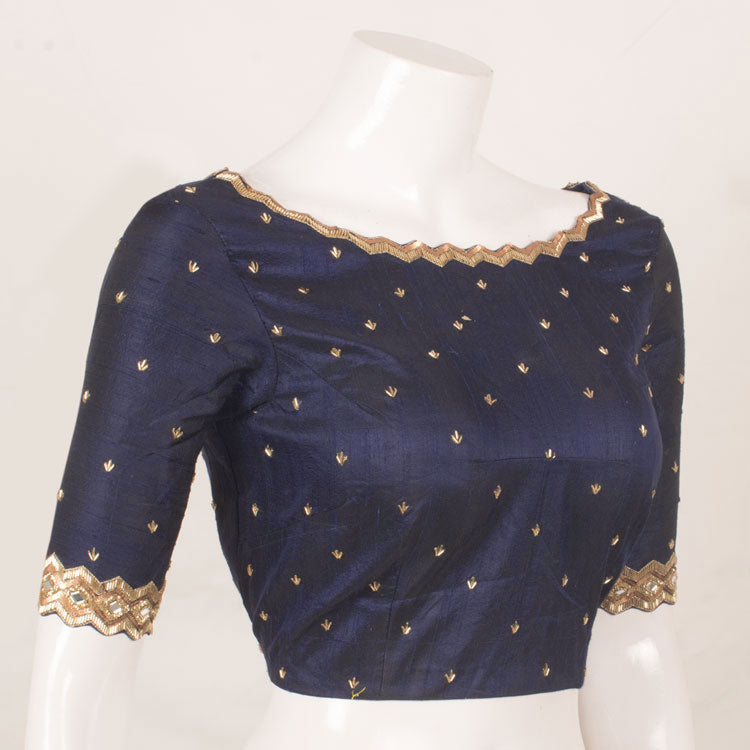Hand Embroidered Raw Silk Blouse 10053472
