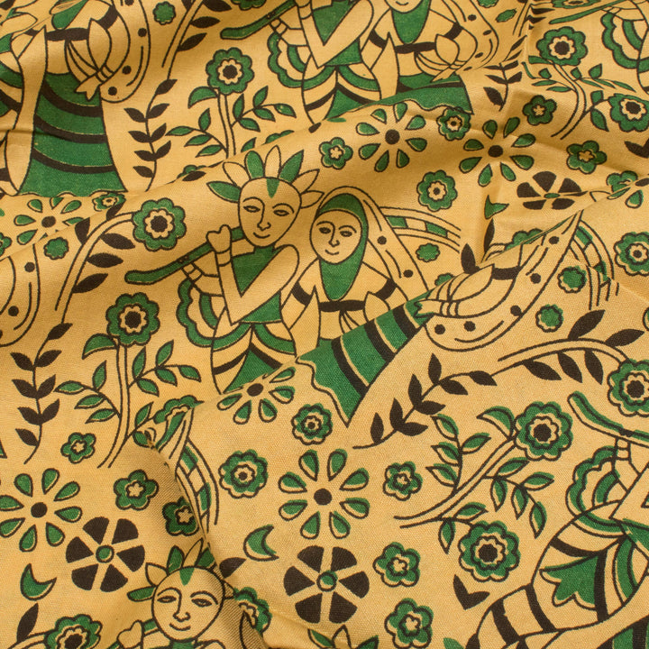 Printed Bhagalpur Silk Salwar Suit Material 10056874