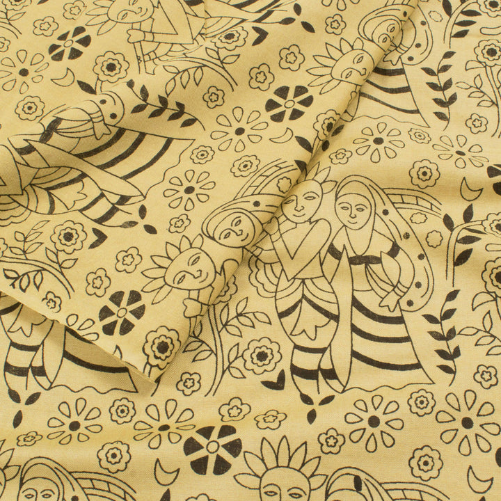 Printed Bhagalpur Silk Salwar Suit Material 10056886