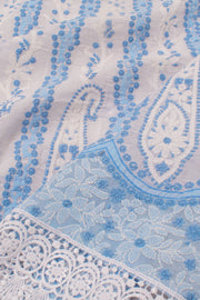 Chikankari Embroidered Cotton Anarkali Suit Material 10057956