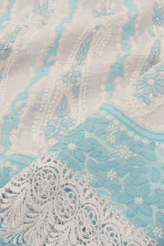 Chikankari Embroidered Cotton Anarkali Suit Material 10057958
