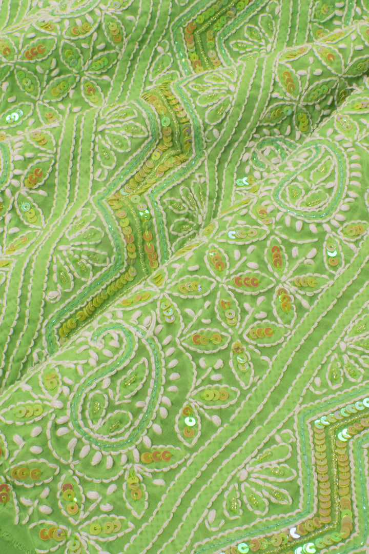 Chikankari Embroidered Cotton Salwar Suit Material 10057964