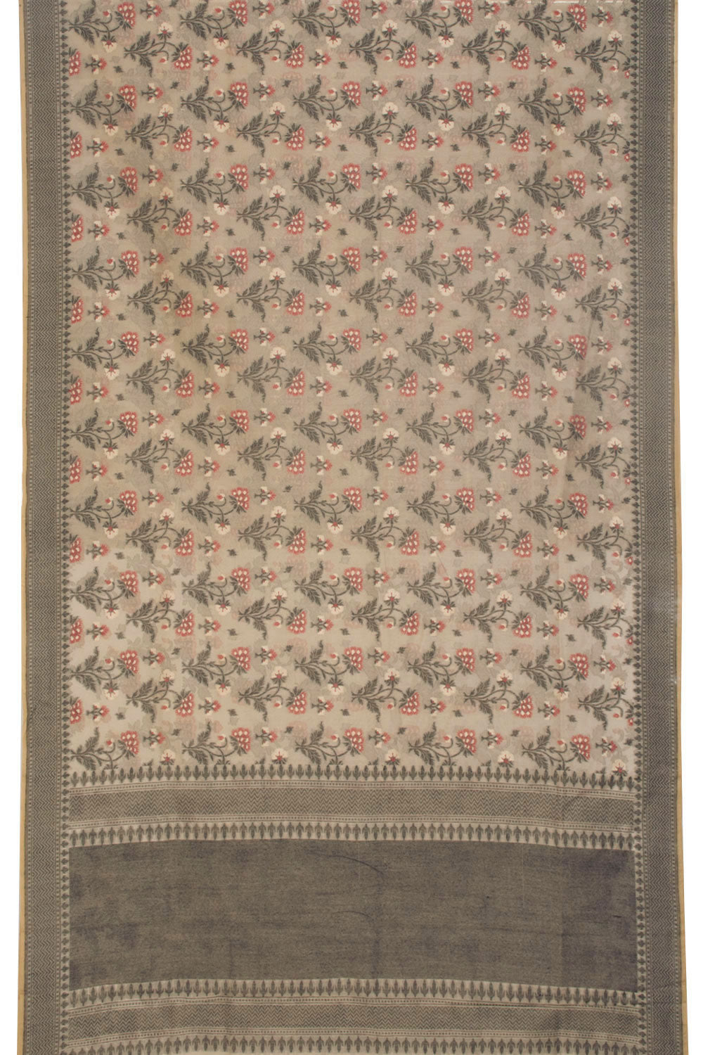 Light Brown Handloom Banarasi Silk Cotton Saree 10059846