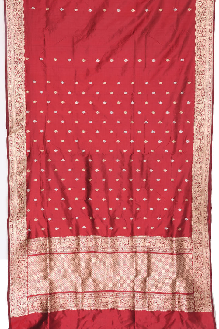 Maroon Handloom Banarasi Kadhwa Katan Silk Saree 10059866