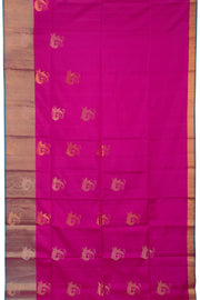 Barbie Pink Handloom Kanjivaram Soft Silk Saree 10058495