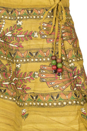 Hand Painted Madhubani Bhagalpur Tussar Silk Skirt 10057655