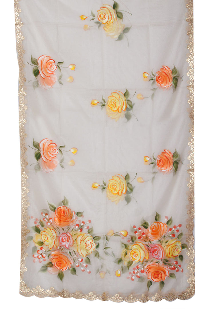 Chikankari Embroidered Kota Cotton Salwar Suit Material 10059376