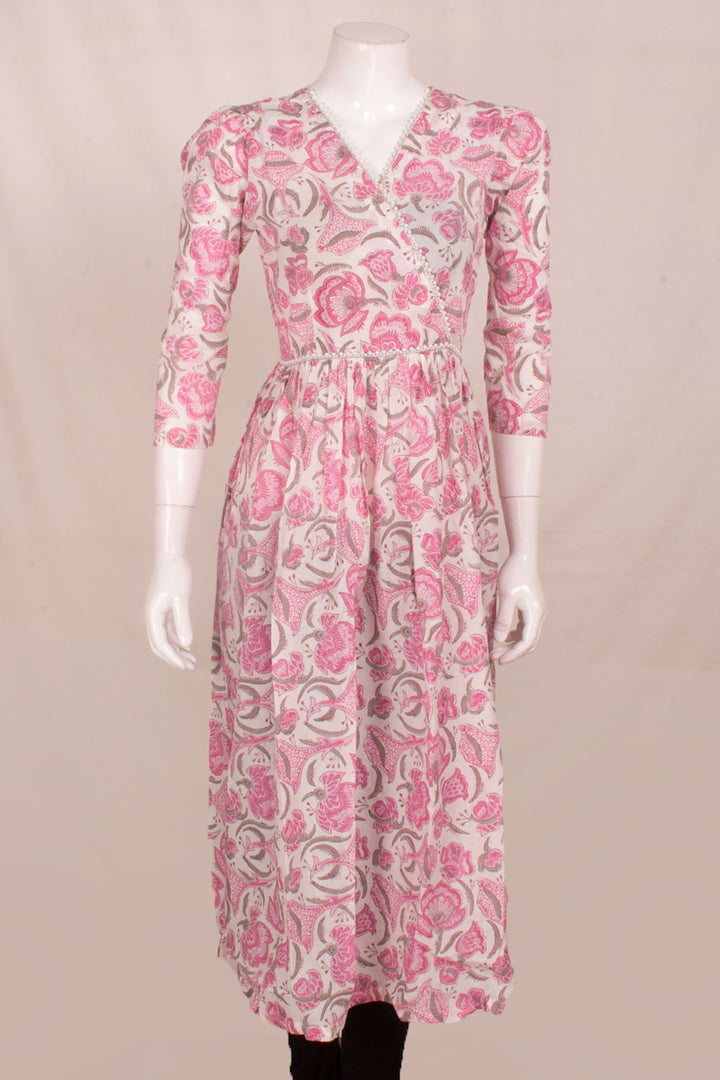 Hand Block Printed Cotton Dress 10056466