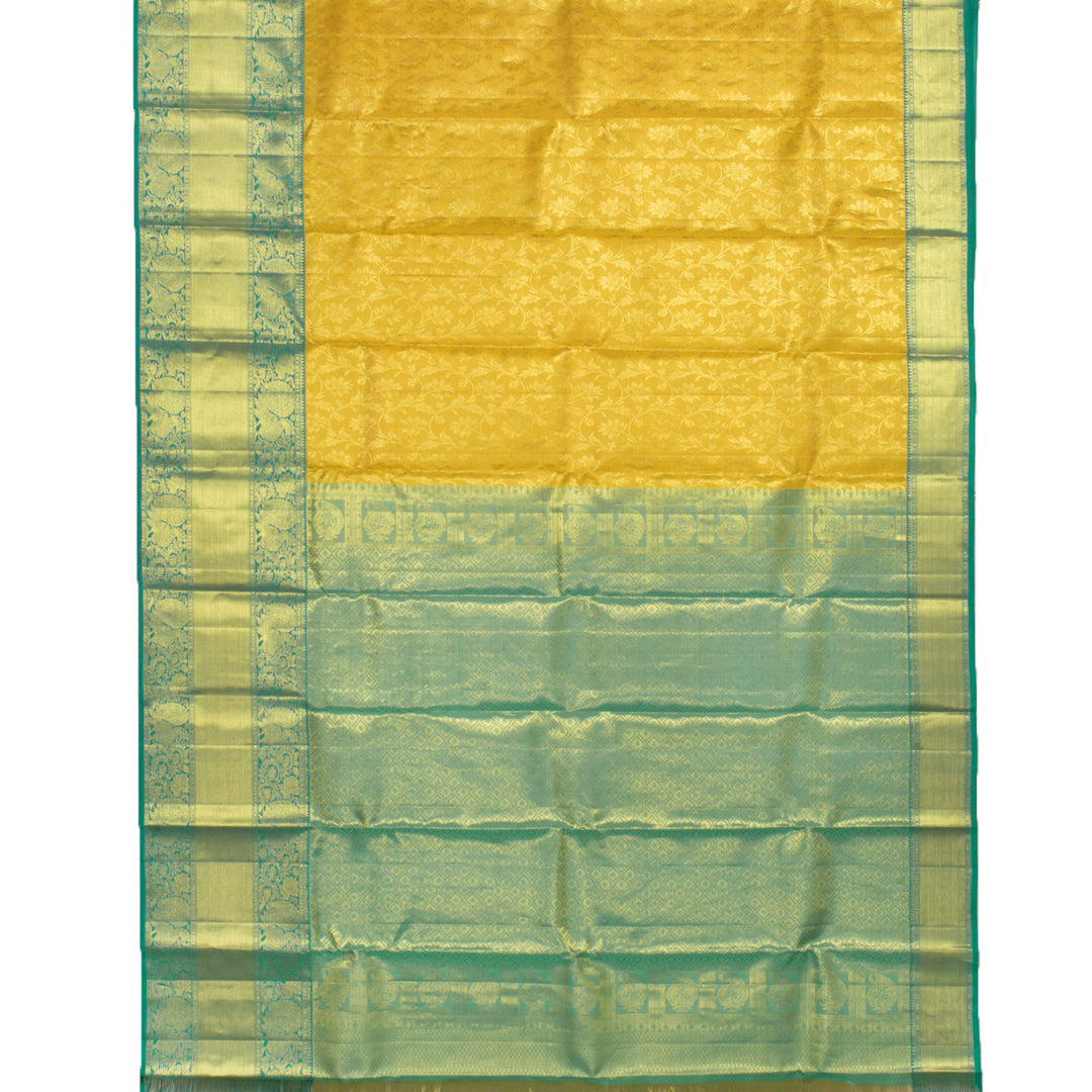 Pure Tissue Silk Bridal Jacquard Korvai Kanjivaram Saree 10056427