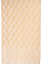 White Printed Chanderi Silk Cotton Saree 10059698