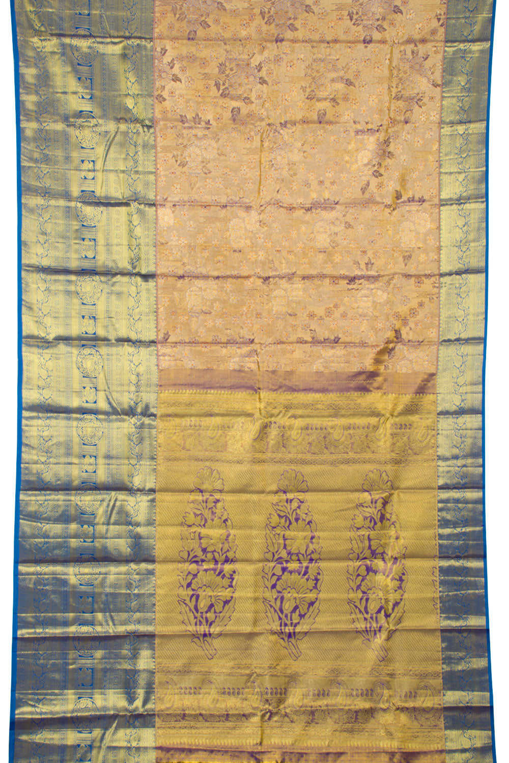 Handloom Pure Silk Tissue Zari Dharmavaram Saree 10061226