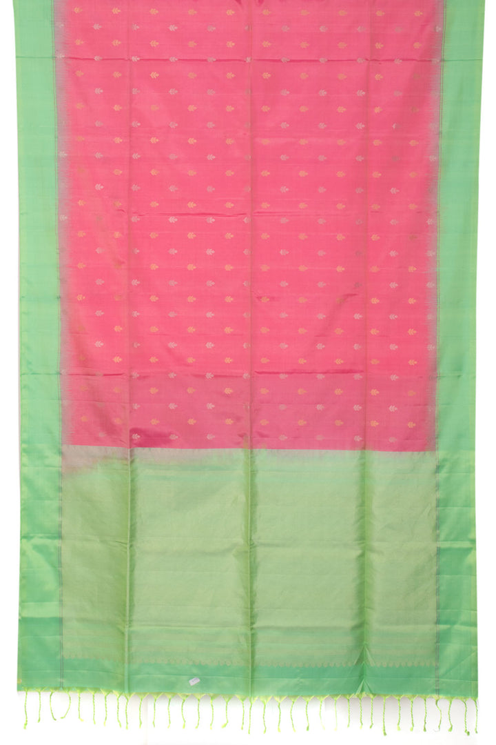 Brink Pink Kanjivaram Soft Silk Saree 10059885