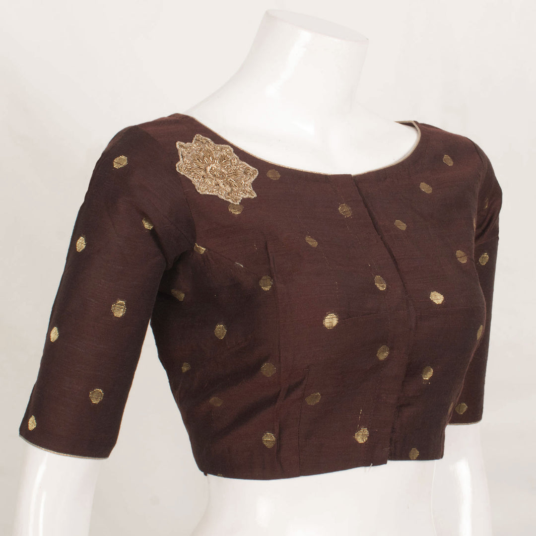 Zardosi Embroidered Silk Cotton Blouse 10055861