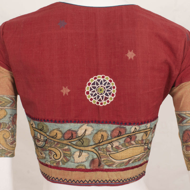 Handcrafted Embroidered Khadi Cotton Blouse 10055863