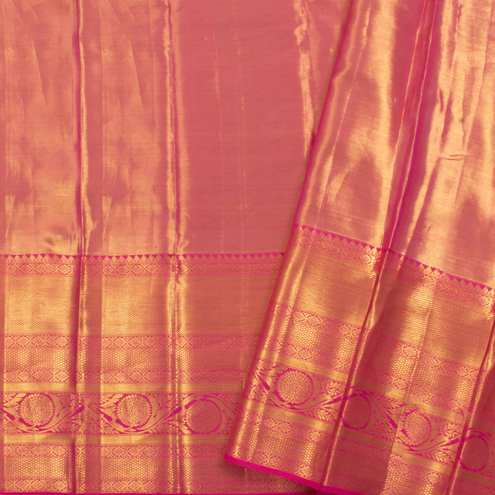 Pure Tissue Silk Bridal Jacquard Korvai Kanjivaram Saree 10056420