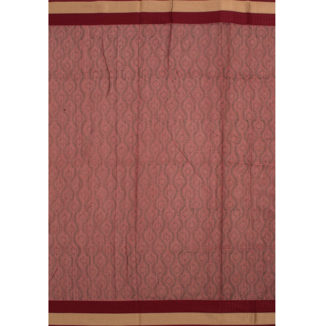 Hand Block Printed Maheshwari Silk Cotton Saree 10056924