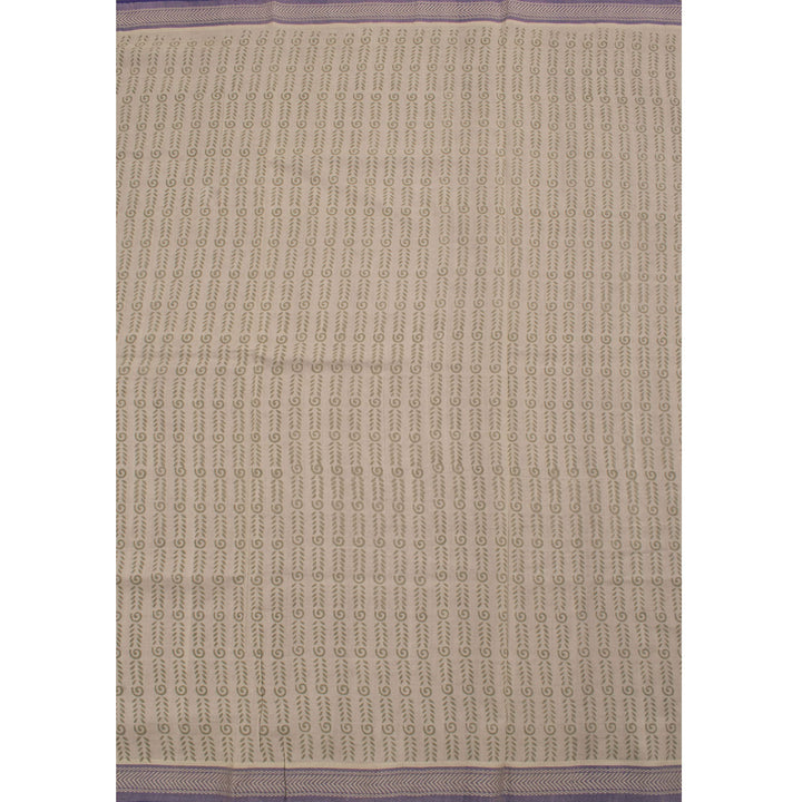 Hand Block Printed Mangalgiri Cotton Saree 10056928