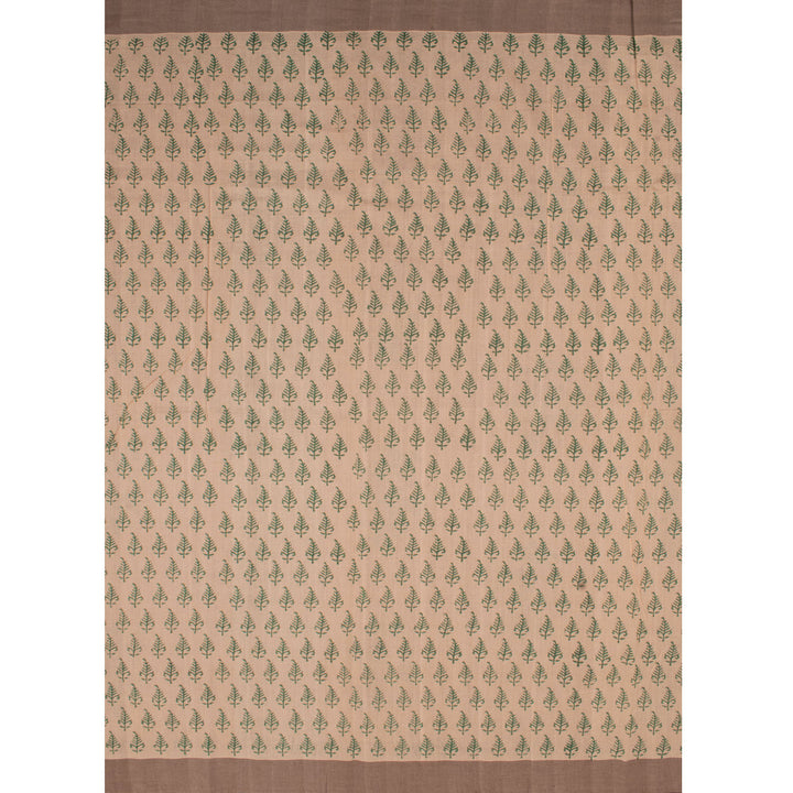 Hand Block Printed Mangalgiri Cotton Saree 10056929