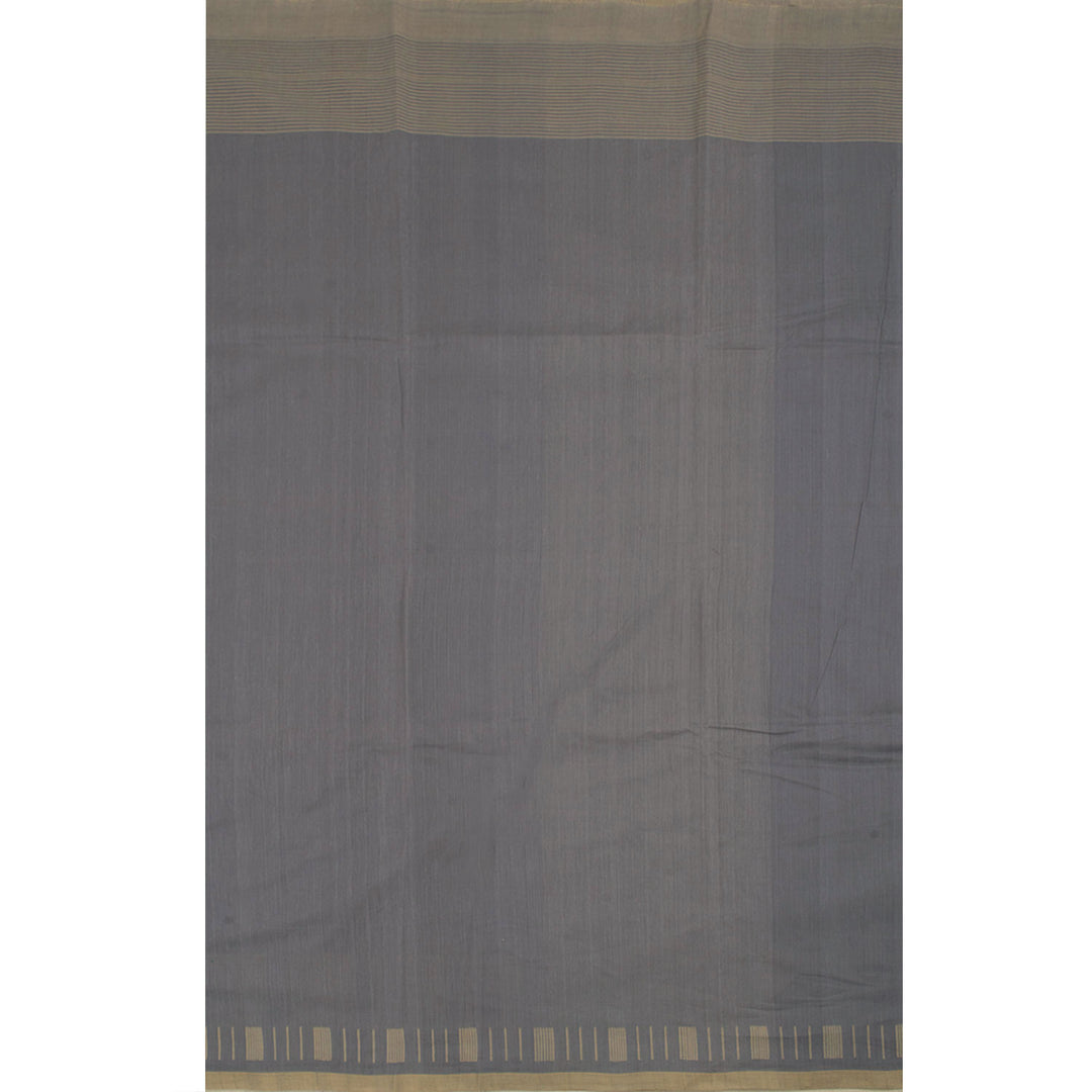 Handloom Cotton Saree with Stripes Design Border 10057090