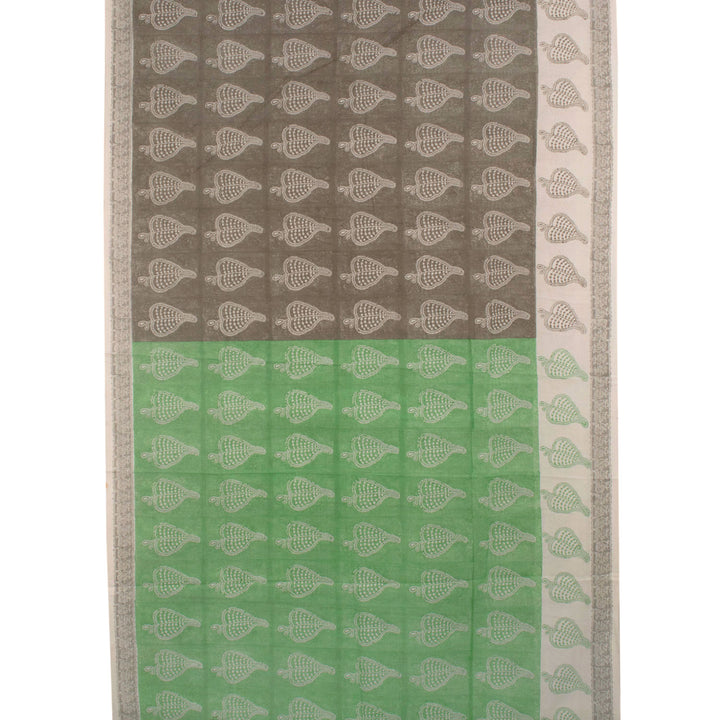 Hand Block Printed Mangalgiri Cotton Saree 10057152