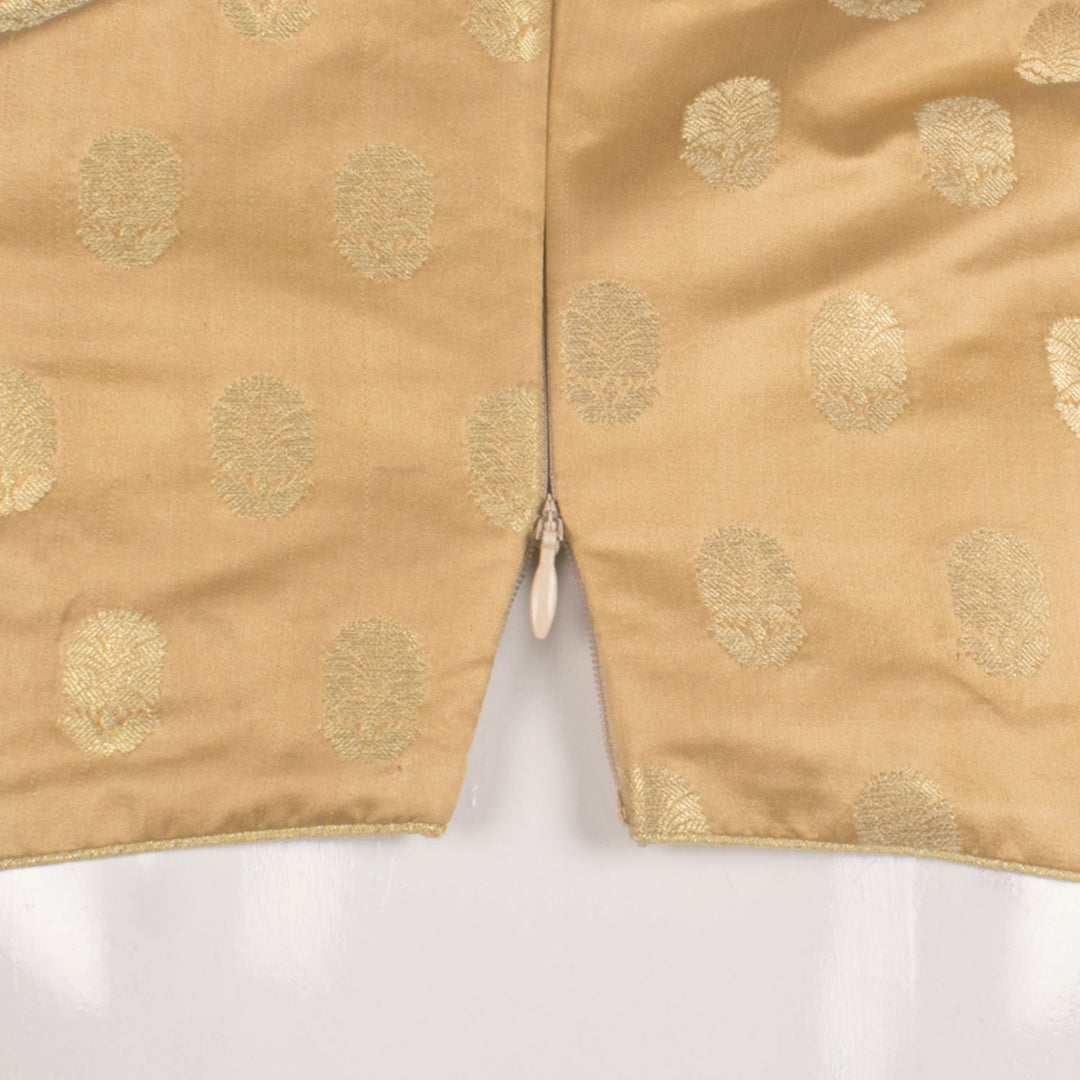Handcrafted Banarasi Satin Silk Blouse 10057290