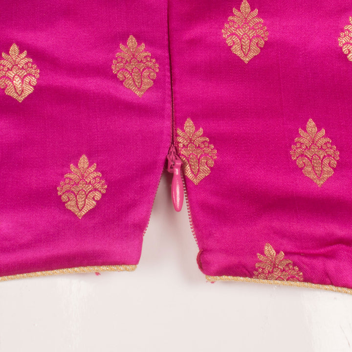 Handcrafted Banarasi Satin Silk Blouse 10057292