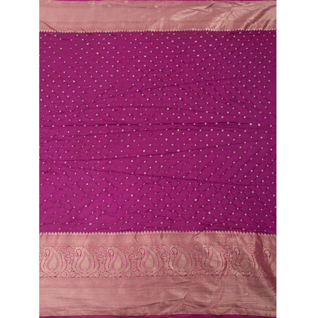 Kanjivaram Pure Silk Bandhani Saree 10057383