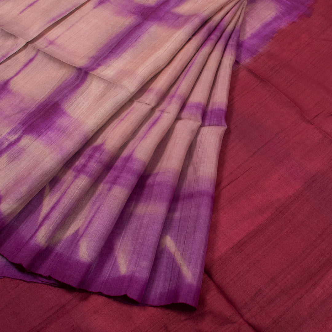 Handloom Shibori Dyed Tussar Silk Saree 10057505
