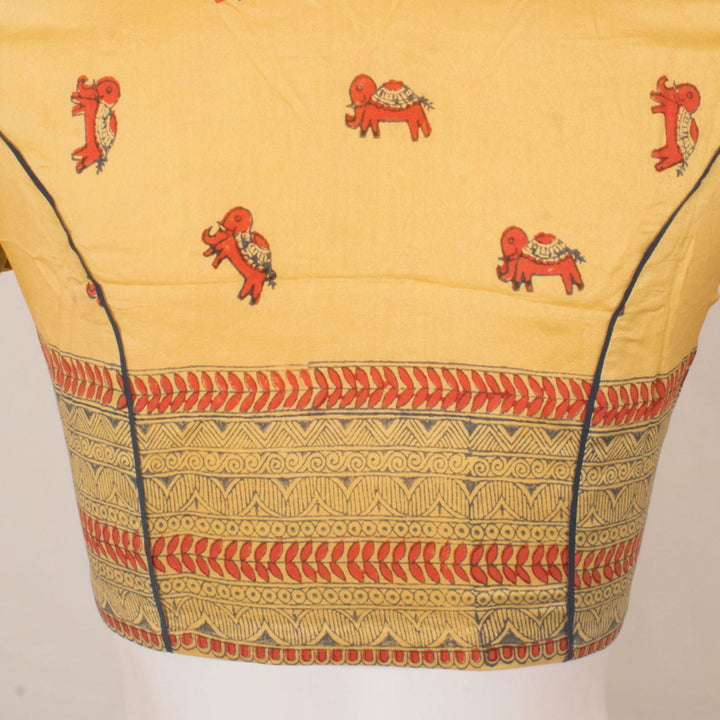 Madhubani Printed Silk Cotton Blouse 10057636