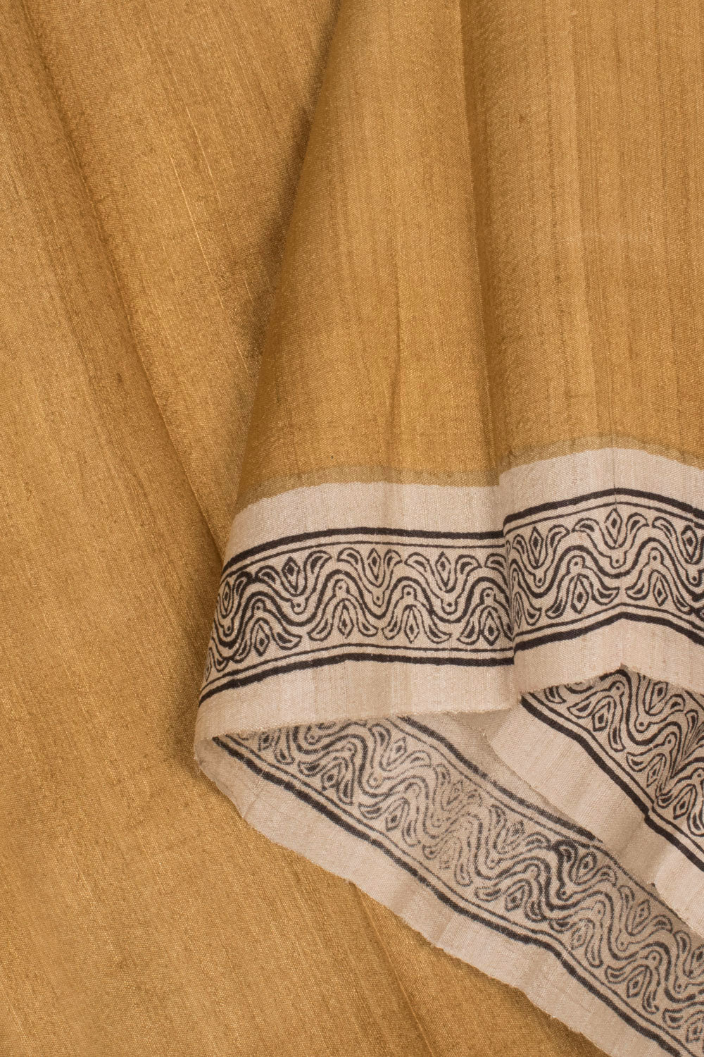 Hand Block Printed Tussar Silk Salwar Suit Material 10058472
