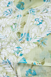 Chikankari Embroidered Kota Cotton Salwar Suit Material 10059371