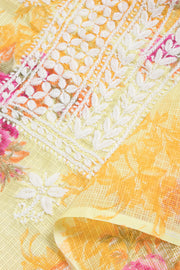 Chikankari Embroidered Kota Cotton Salwar Suit Material 10059380