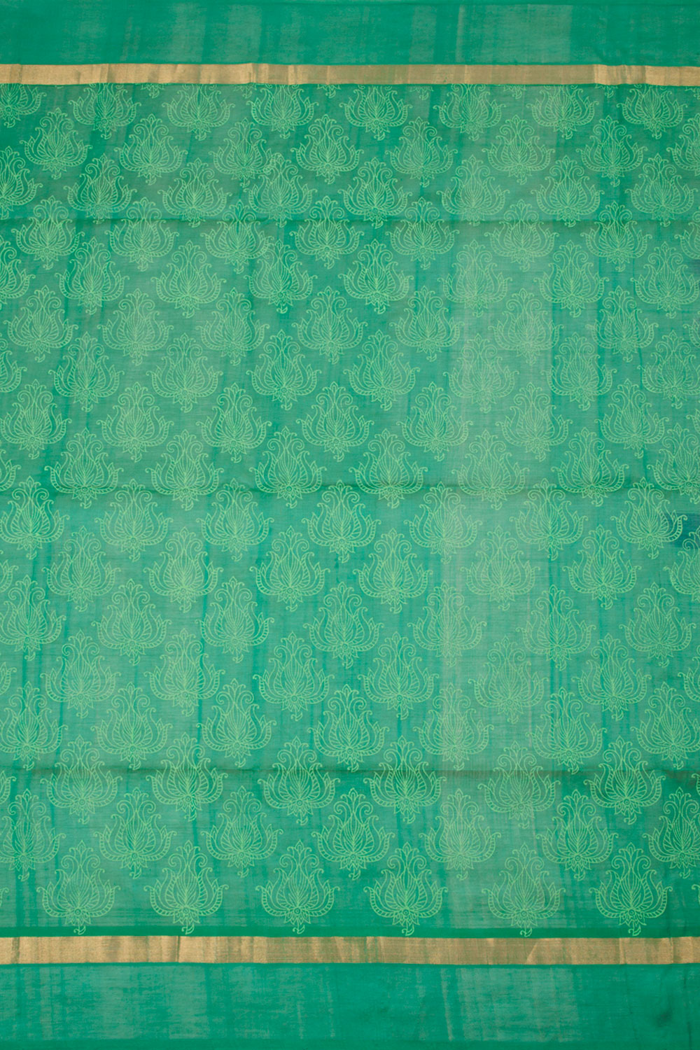 Dark Maroon Hand Block Printed Silk Cotton Saree 10060269