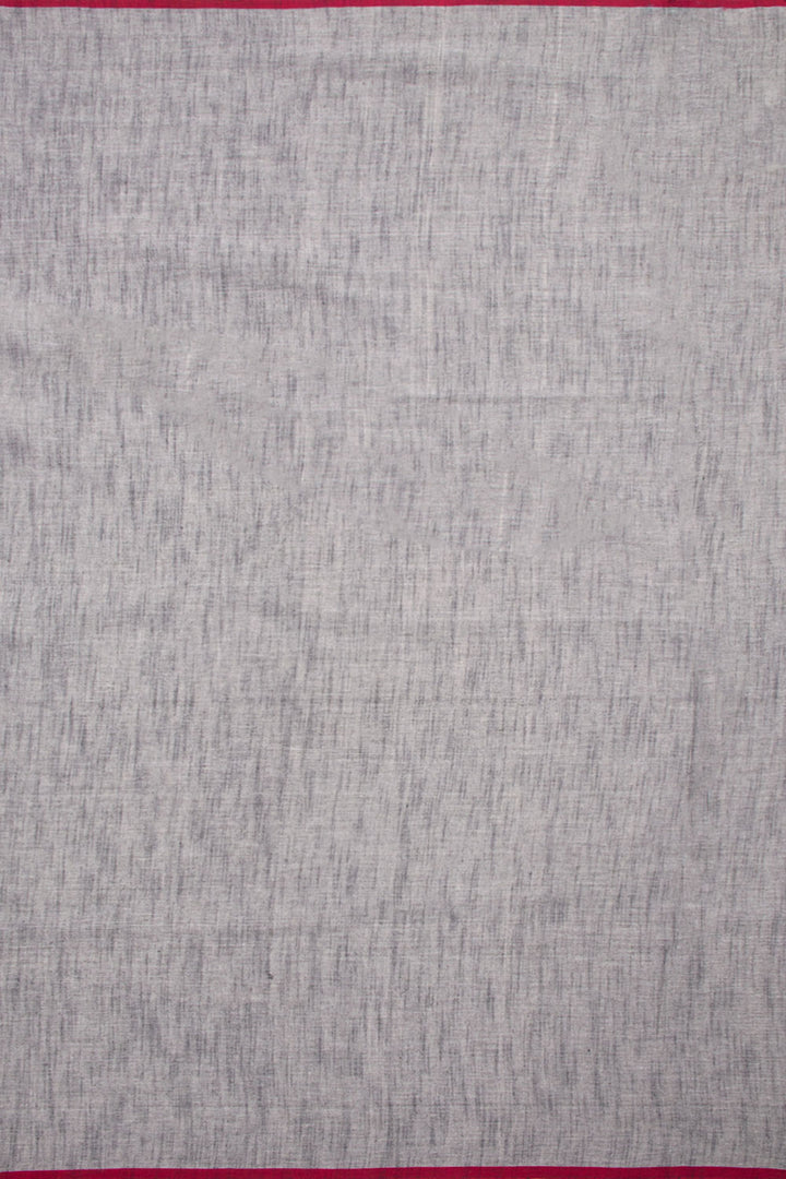 Grey Handloom Jamdani Linen  Saree 10061403