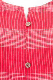 Red Hand Embroidered Cotton Dress 10061690