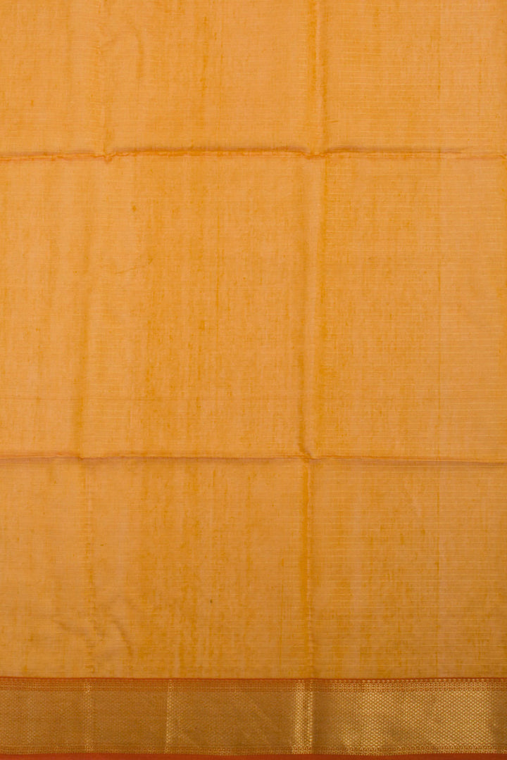 Orange Handloom Maheshwari Silk Cotton Saree 10062233