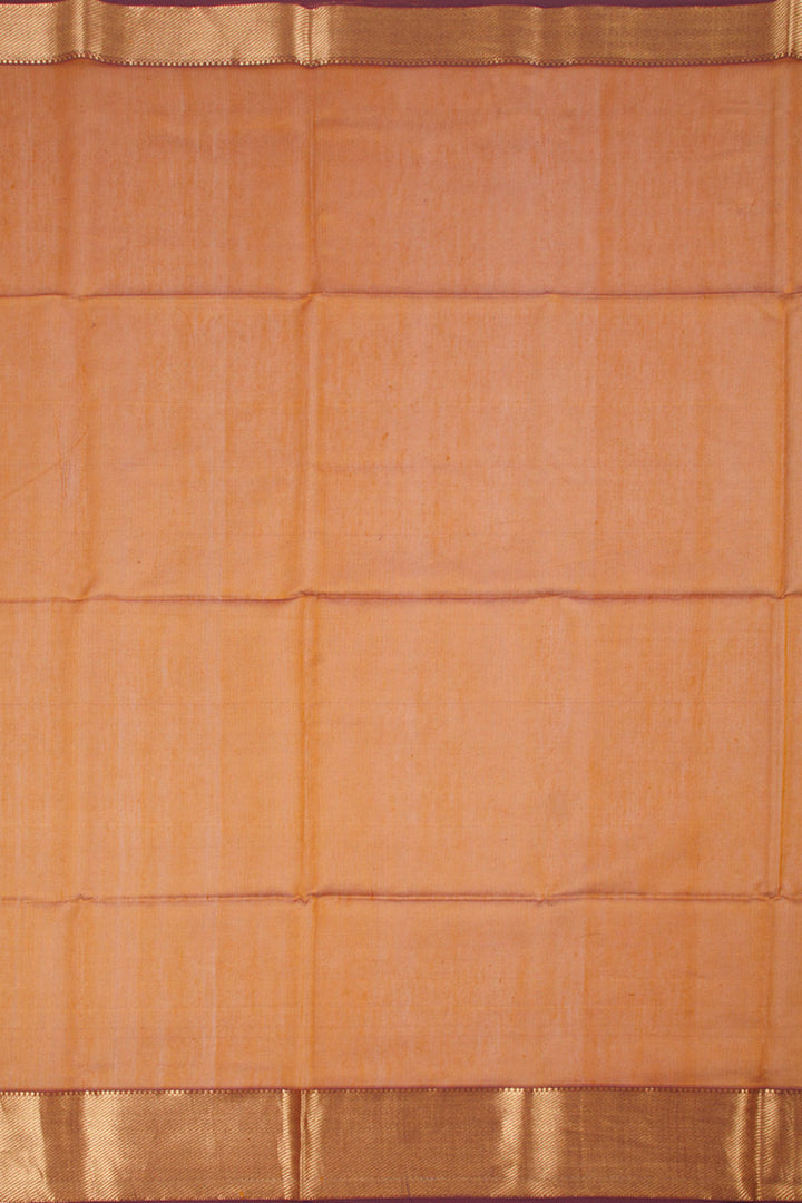 Purple Handloom Maheshwari Silk Cotton Saree 10060244