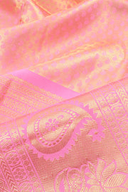 Tomato Red Korvai Kanjivaram Pattu Pavadai Material 10059624