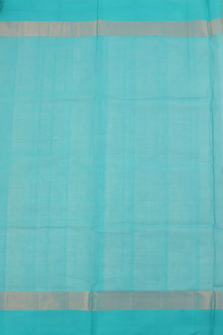 Dark Blue Handwoven Kanchi Cotton Saree 10059672