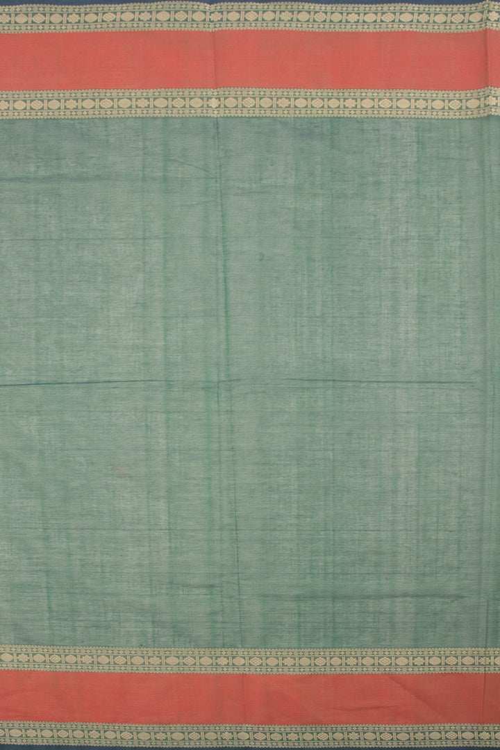 Hunter Green Handwoven Kanchi Cotton Saree 10059971