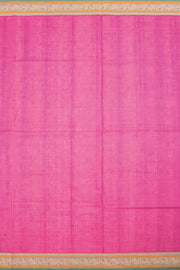 Bright Pink Handwoven Kanchi Cotton Saree 10059972