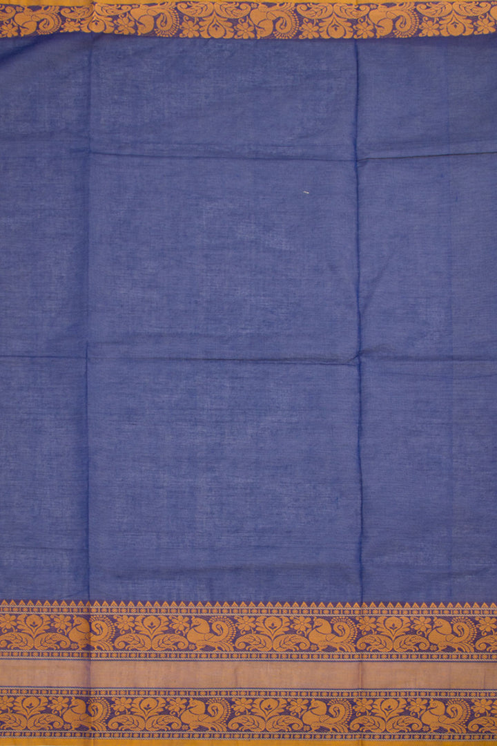 Blue Handloom Kanchi Cotton Saree 10061332