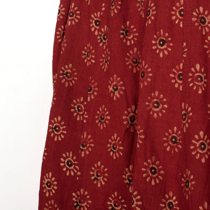 Ajrakh Printed Kalidar Cotton Skirt 10055175