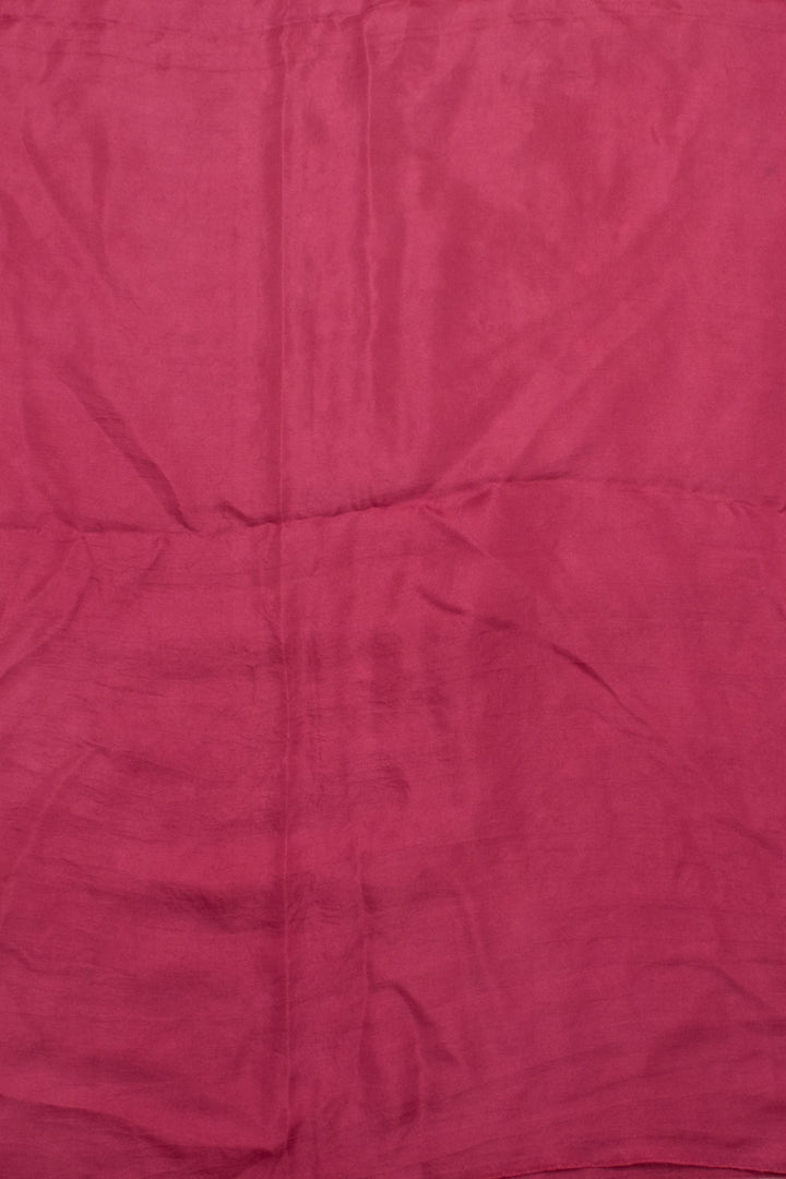 Berry Red Handcrafted Bandhani Mulberry Silk Saree 10059050
