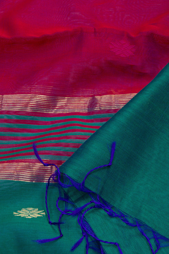 Green Maheshwari Silk Cotton 2 pc Salwar Suit Material 10062205