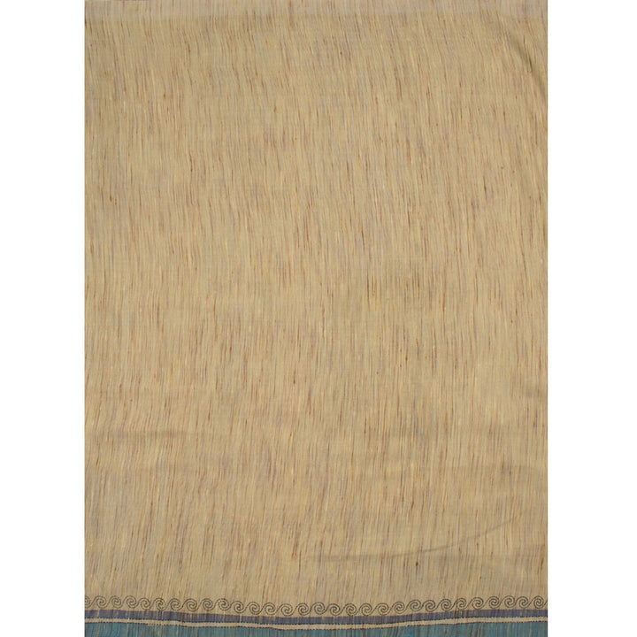 Handwoven Kantha Embroidered Tussar Silk Saree 10055376