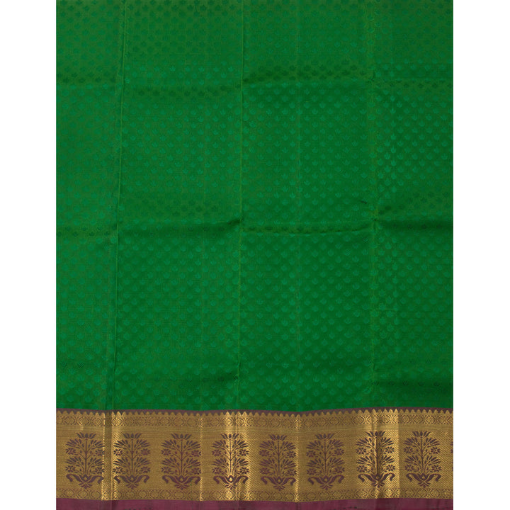 1 Year Size Pure Zari Kanchipuram Pattu Pavadai Material 10054635