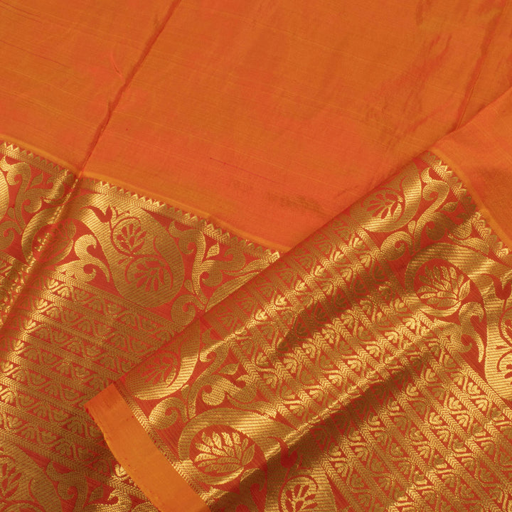 5 to 9 Year Size Pure Zari Kanchipuram Pattu Pavadai Material 10054669