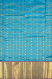 5 to 9 Year Size Pure Zari Kanjivaram Silk Pattu Pavadai Material 10058082